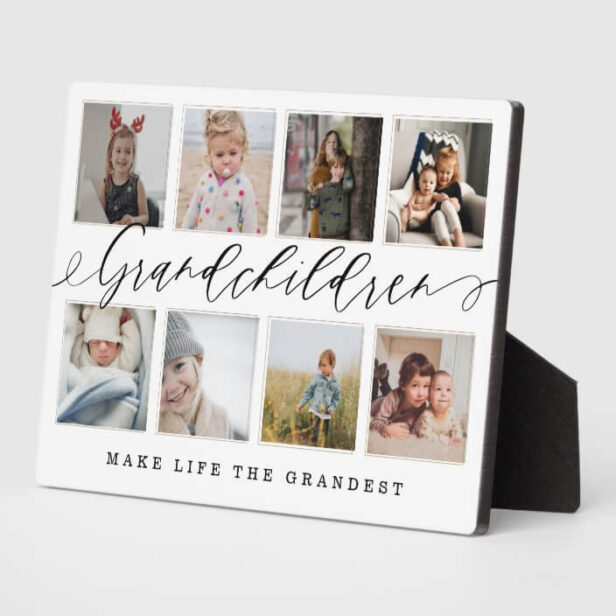 Grandchildren Make Life The Grandest Photo Collage Plaque