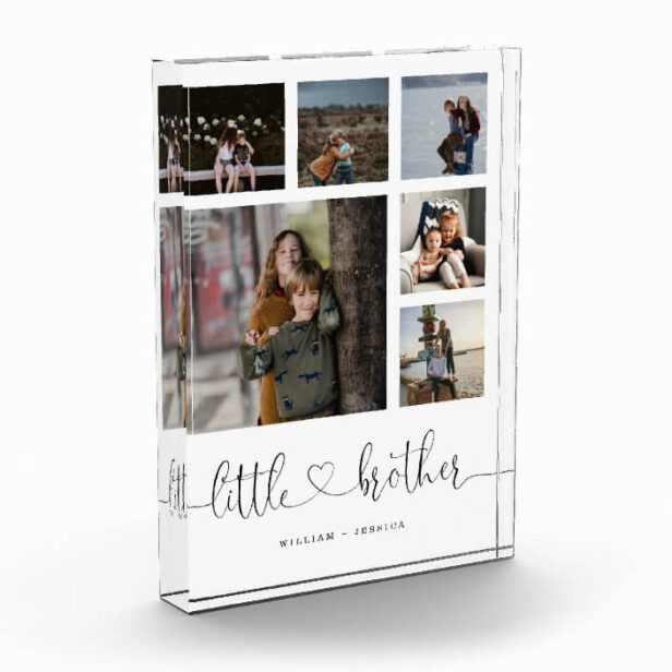 Little Brother Script Brother Gift Photo Collage Photo Block