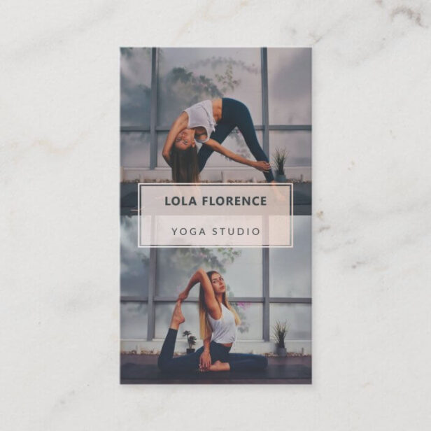 Minimal & Professional 2 Photo Fitness Trainer Business Card