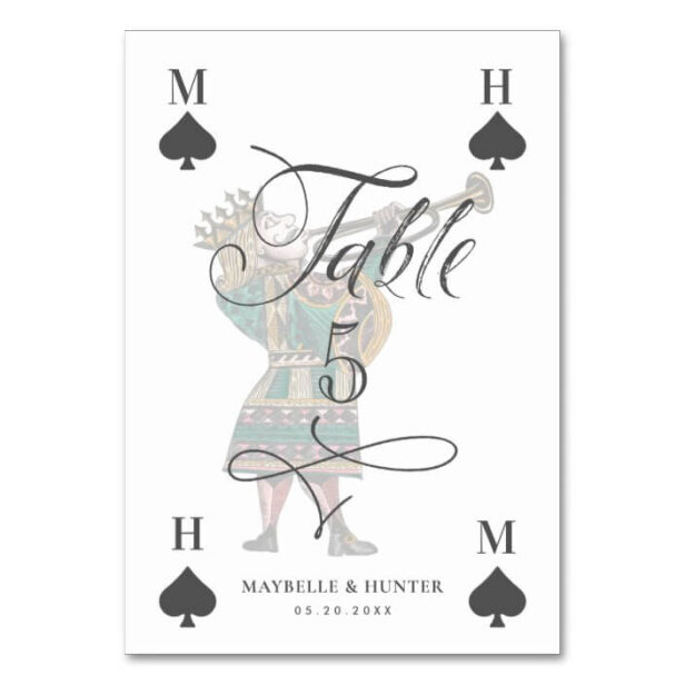 Vintage Alice in Wonderland The Knave of Hearts Table Number
