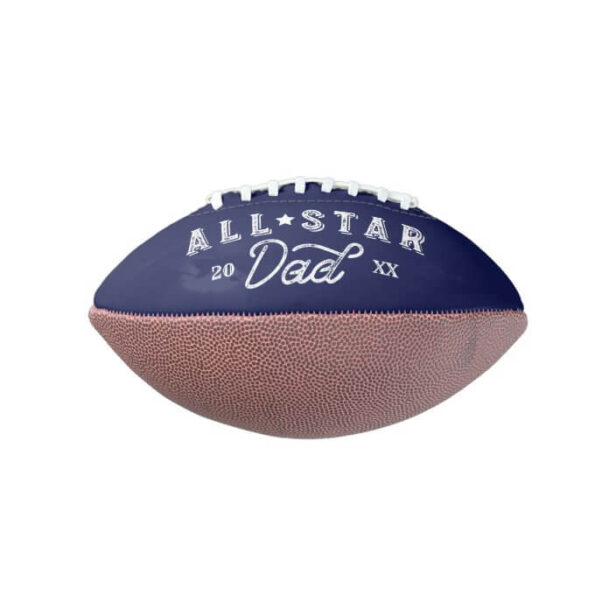 All Star Dad Gift For Dad Custom Photo & Monogram Navy Football