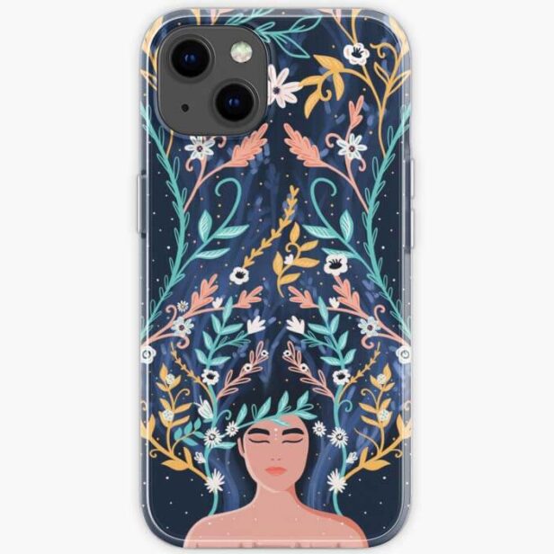 Floral Spiritual Woman Botanical Floral Forest iPhone Case