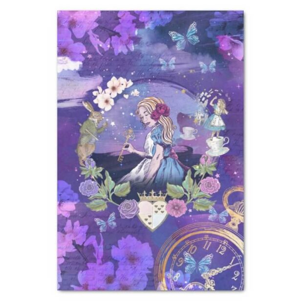 Magical Storybook Vintage Alice In Wonderland Tissue Paper