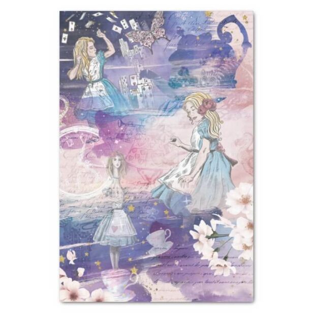 Magical Storybook Vintage Alice In Wonderland Tissue Paper
