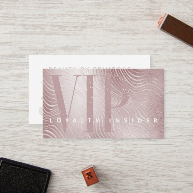 Elegant Minimal Luxury Glam Rose Gold Abstract VIP Loyalty Card