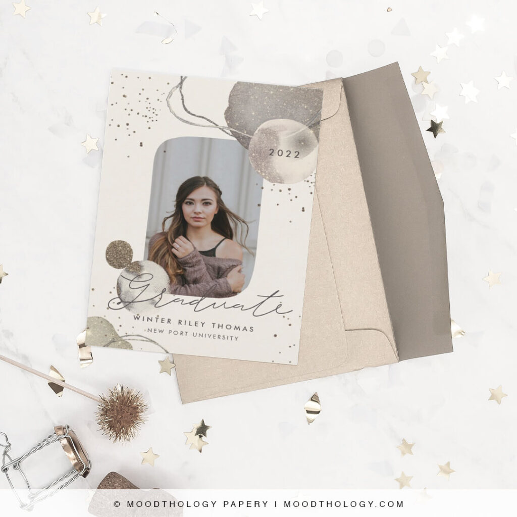 Abstract Glam Watercolor Glitter Graduation Collection By Moodthology Papery