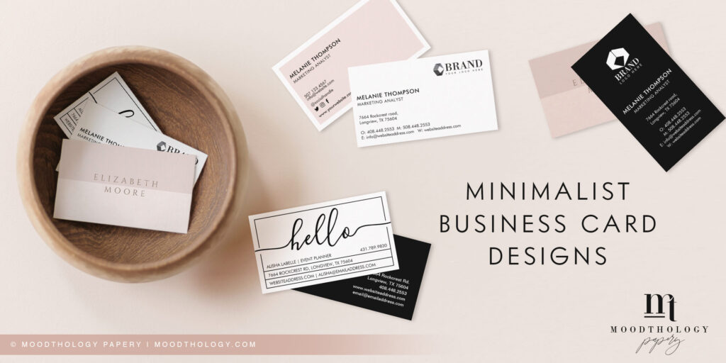 Modern Business Card Designs For Any Profession - Minimalist Business Cards Moodthology Papery