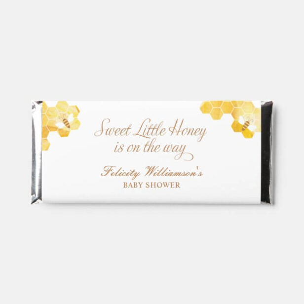 Sweet Little Honey On The Way | Bee Baby Shower Hershey Bar Favors