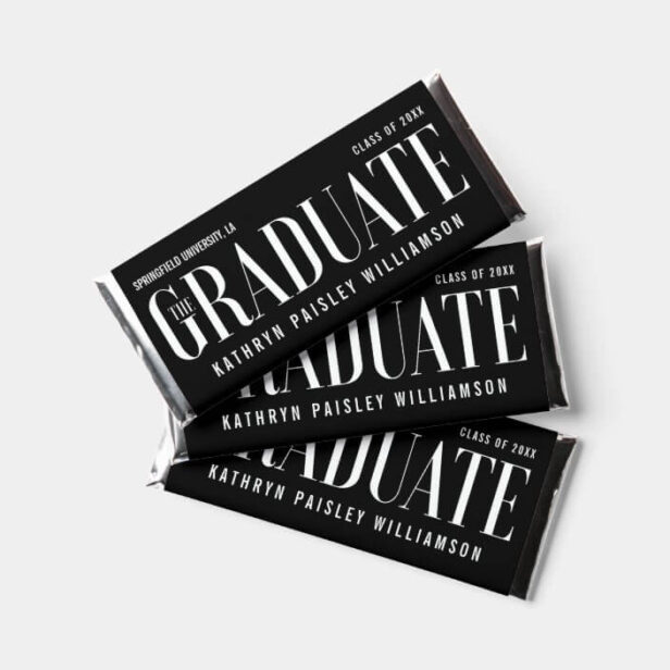 The Graduate Fun Graduation Gift Custom Message Hershey Bar Favors