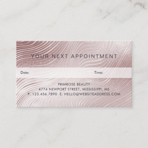 Your Next Appointment Elegant Abstract Rose Gold