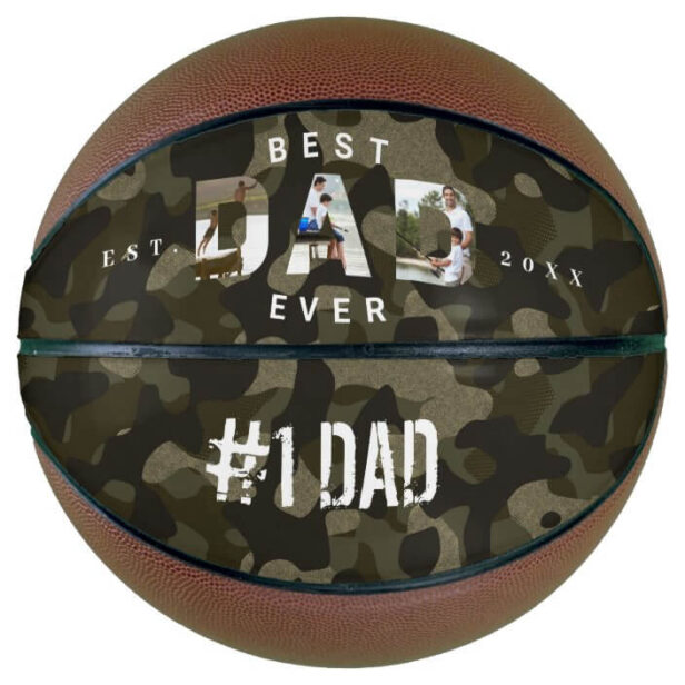 DAD Photo Frame Green Camouflage Pattern #1 DAD Basketball
