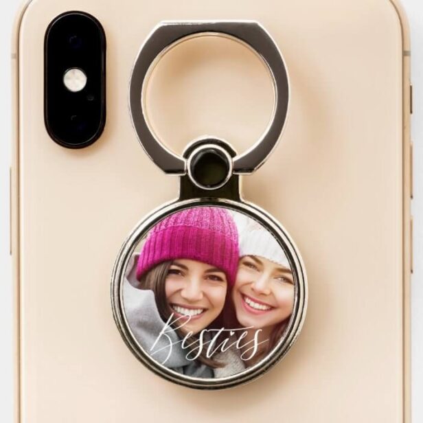 Gift For Best Friends Besties Script BFFs Photo Phone Ring Stand