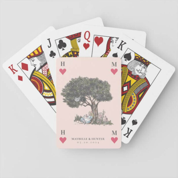 VintageAlice in Wonderland Heart Playing Cards