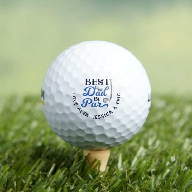 Fun Personalized Gift For Golf Dad Best Dad By Par Golf Balls