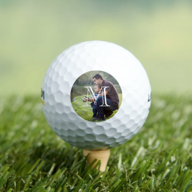 Keepsake Gift for Dad Personalized Monogram Photo Golf Balls