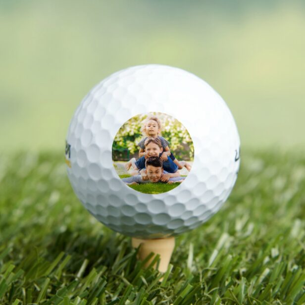 Minimal Personalized Photo Keepsake Gift for Dad Golf Balls