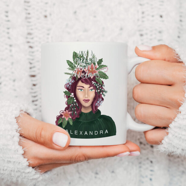 Just A Girl Who Loves Christmas Beauty Coffee Mug