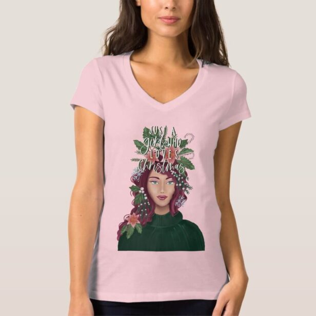 Just A Girl Who Love Christmas Beauty T-Shirt