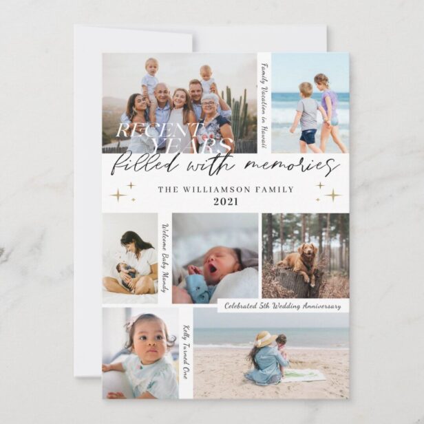 Recent Years Filled with Memories Photo Collage Holiday Card