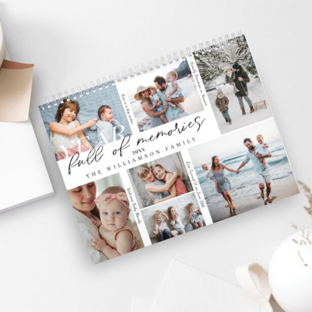 Year Full of Memories Photo Collage & Highlights Calendar