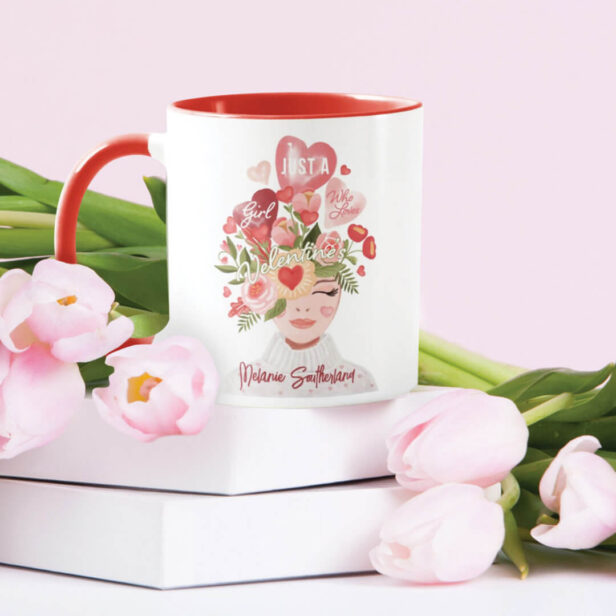 Just A Girl Who Loves Valentine's Day Mug