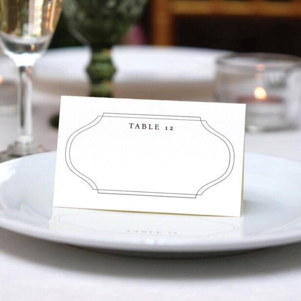 Minimal Frame Table Number & Wedding Monogram Place Card