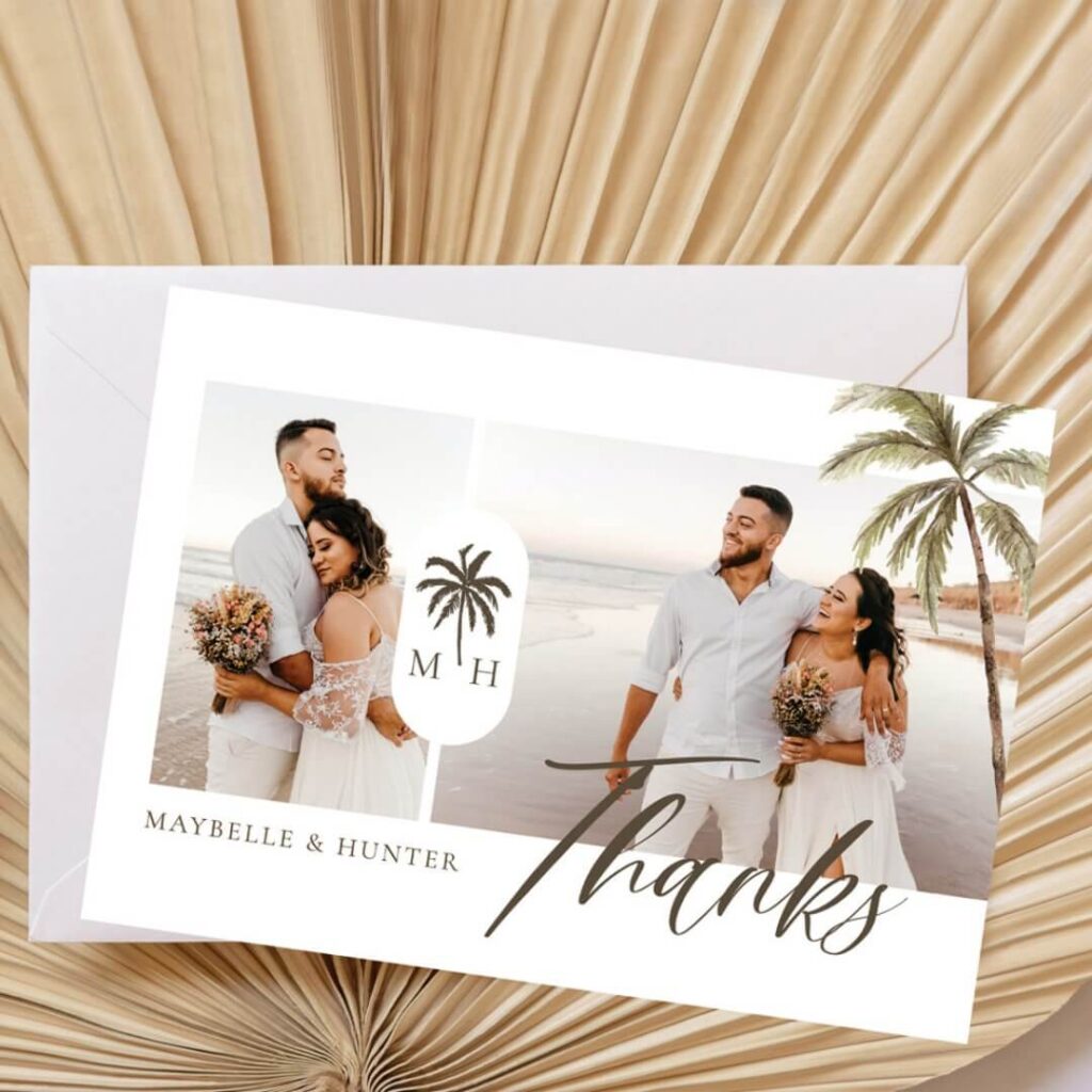 Tropical Watercolor Palm Trees Wedding Collection
