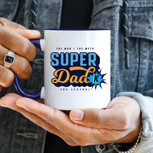 Super Dad The Man The Myth The Legend Superhero Mug