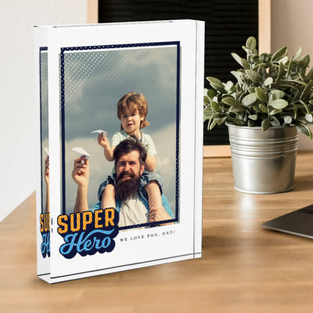Superhero Comic Book Photo Gift For Dad Keepsake