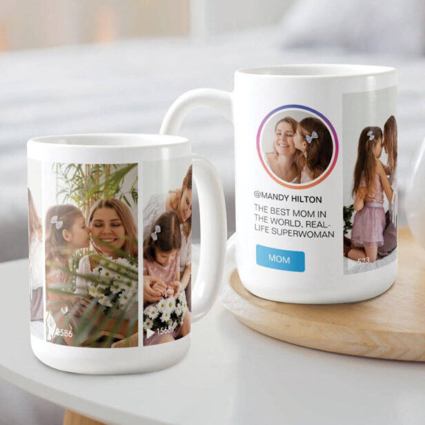 Fun Mother's Day Instagram Social Media Photo Reel Coffee Mug