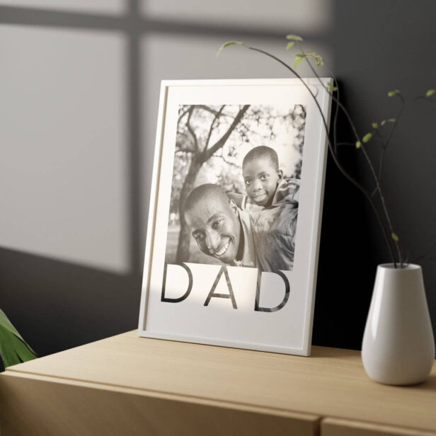 Modern Minimal Black & White Dad Father's Day Poster