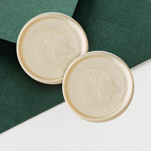 Elegant custom couple's wedding monogram script wax seal sticker