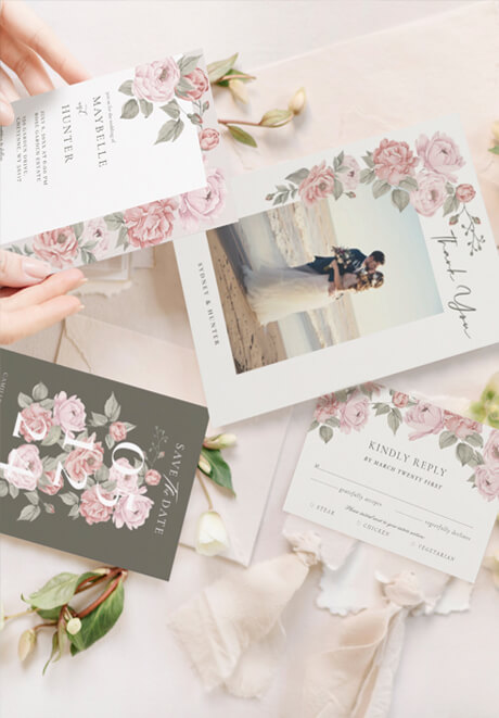 Peonies in Bloom Wedding Collection By Moodthology Papery