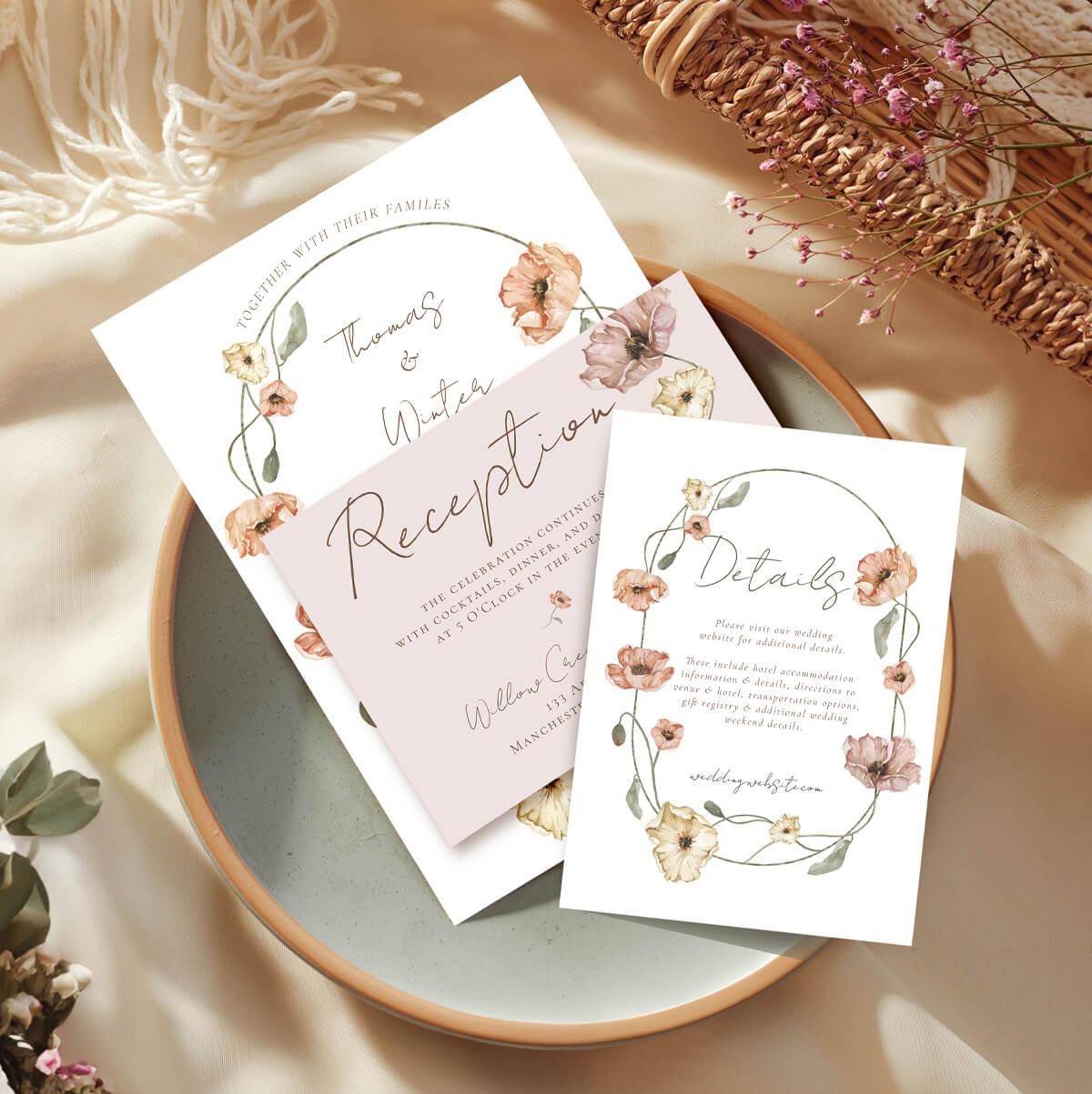 Wild Iceland Poppies Wedding Collection By Moodthology Papery