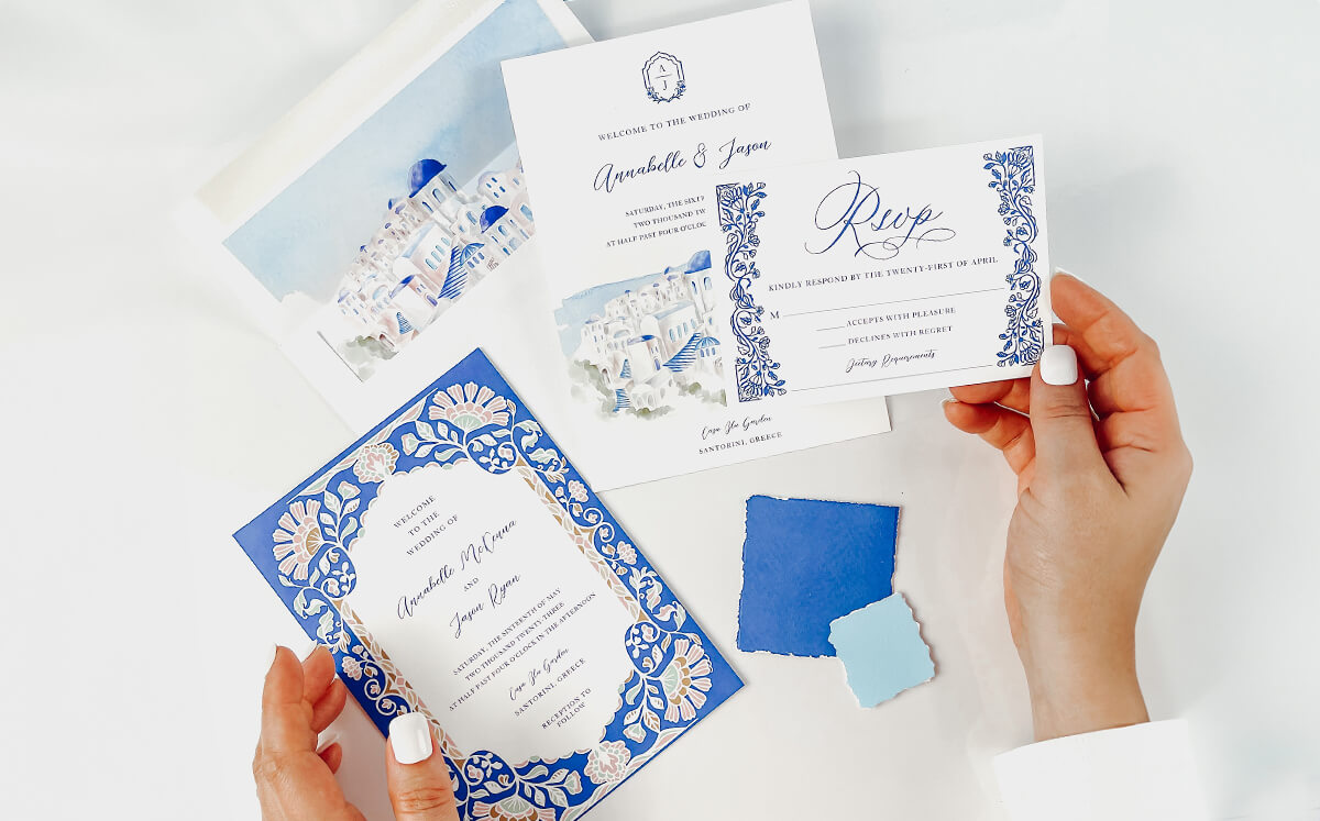 Dream Destination Greece Wedding Collection By Moodthology Papery