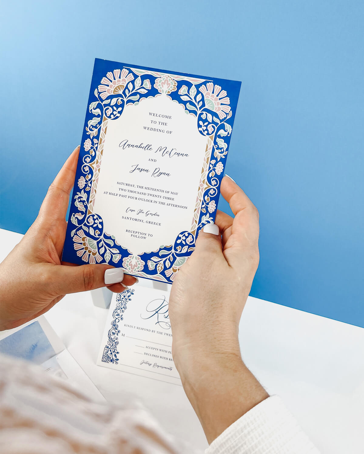 Dream Destination Greece Wedding Invitation By Moodthology Papery
