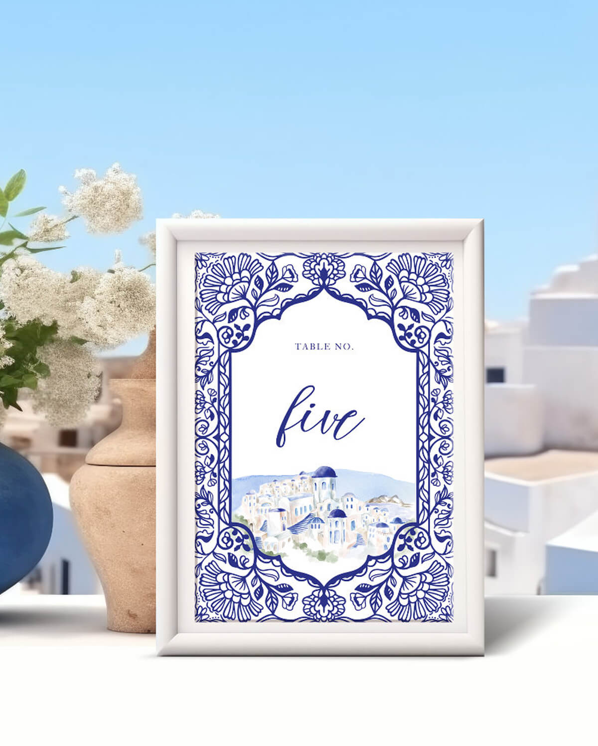 Dream Destination Greece Wedding Table Number By Moodthology Papery