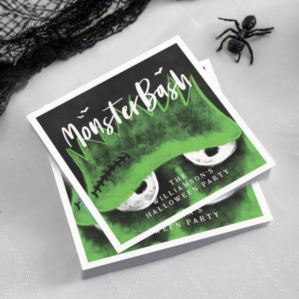 Monster Bash Spooky Frankenstein Halloween Party Napkin