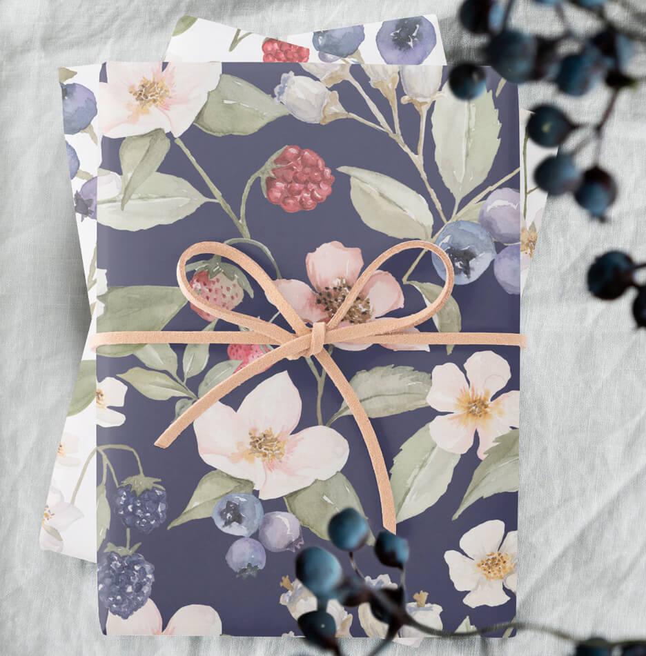 berry sweet baby shower wrapping paper by Moodthology Papery
