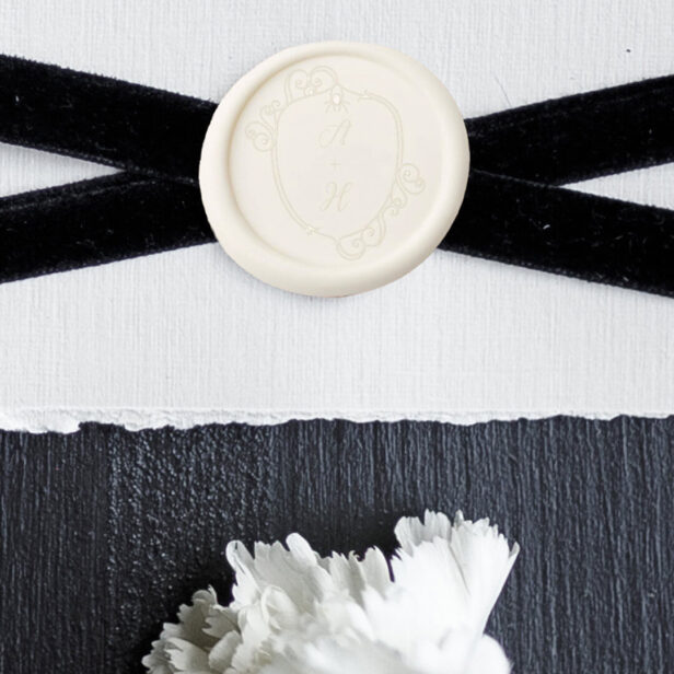 Gothic Decorative Crest Halloween Monogram Wedding Wax Seal Stamp