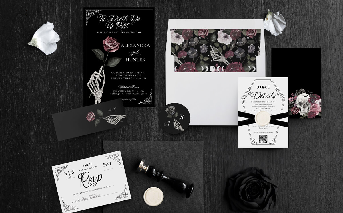 Til Death Halloween Wedding Collection By Moodthology Papery
