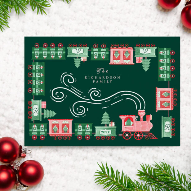 https://www.zazzle.com/vintage_train_christmas_tree_delivery_monogram_holiday_card-256029732286461764
