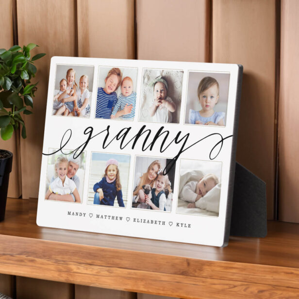 Gift for Granny | Grandchildren Photo Collage Plaque