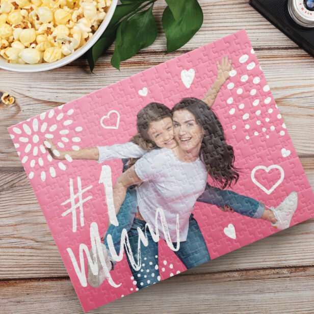 #1 Mum Full Photo Fun Gift for Mother's Day Jigs Jigsaw Puzzle