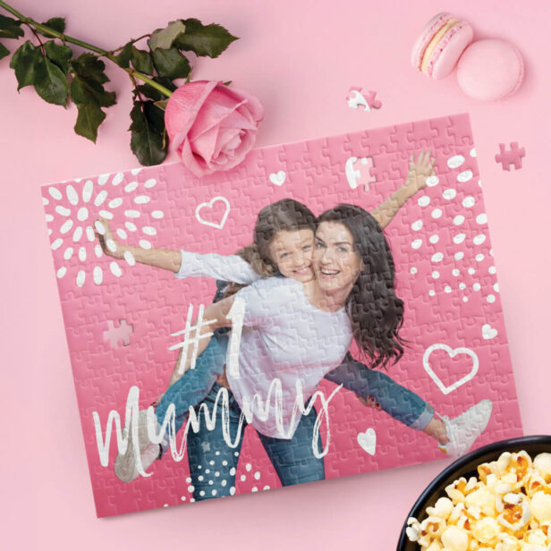 #1 Mummy Full Photo Fun Gift for Mother's Day Jigsaw Puzzle