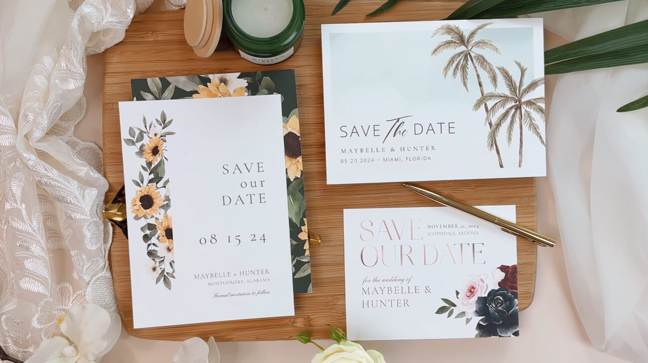 Watercolor Style With An Artistic Flair Save the Date Cards By Moodthology Papery