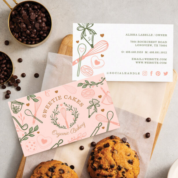 Baking & Cooking Utensil Cookie Bakery Business Card
