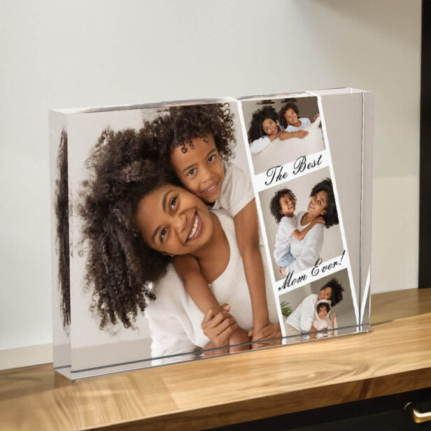 Best Mom Ever Photo Reel Collage Personalized Photo Block