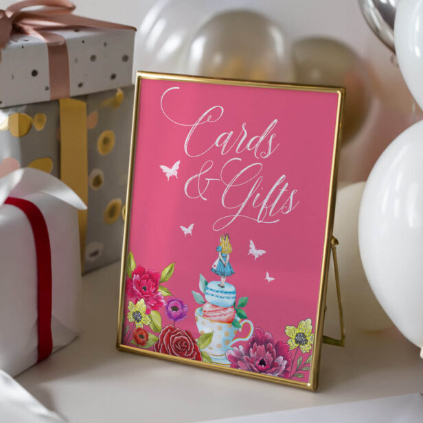 Cards & Gifts Alice In Wonderland Vibrant Florals Poster