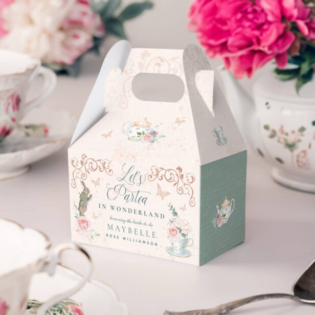 Let's Part-Tea Vintage Alice In Wonderland Party Favor Box